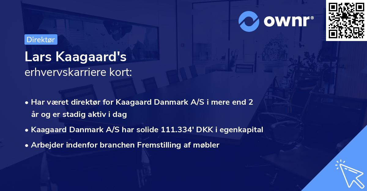 Lars Kaagaard's erhvervskarriere kort