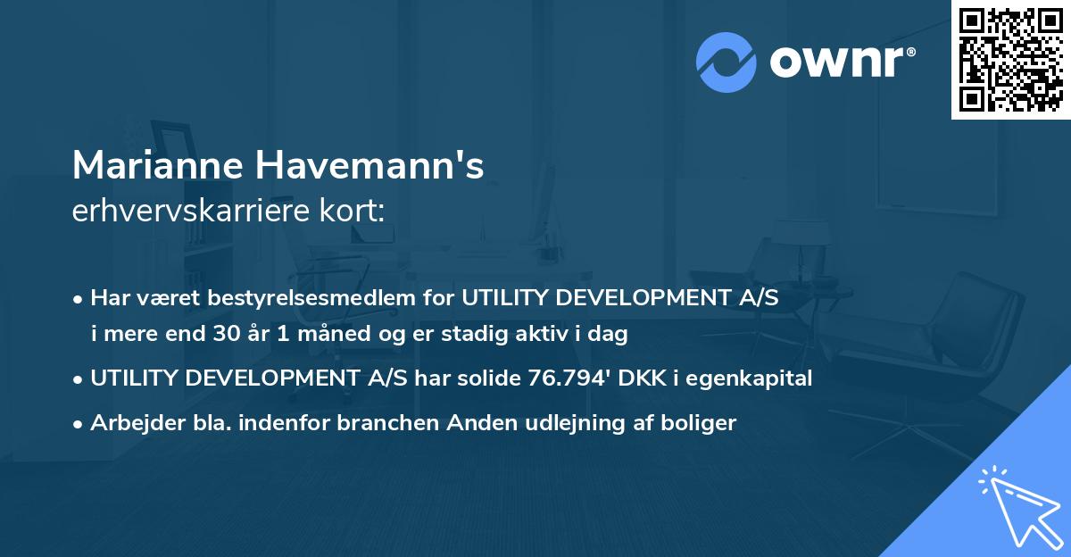 Marianne Havemann's erhvervskarriere kort