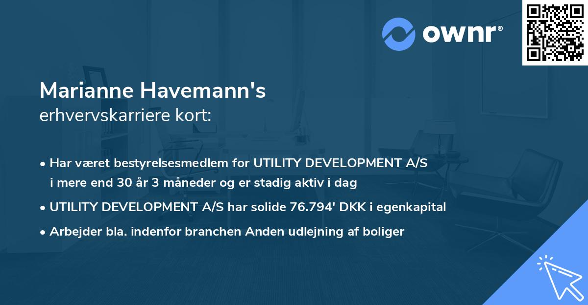 Marianne Havemann's erhvervskarriere kort
