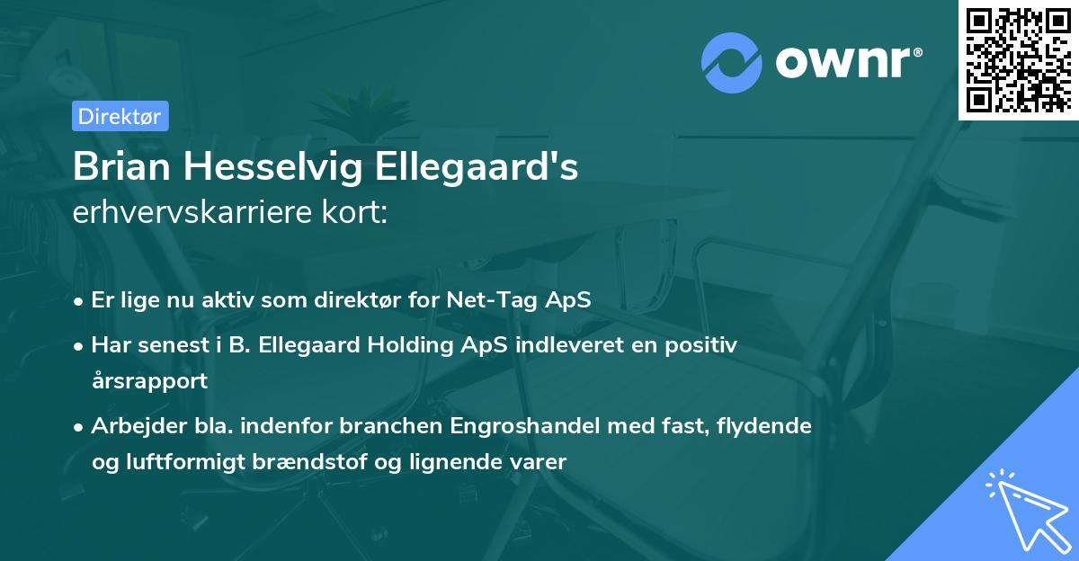 Brian Hesselvig Ellegaard's erhvervskarriere kort