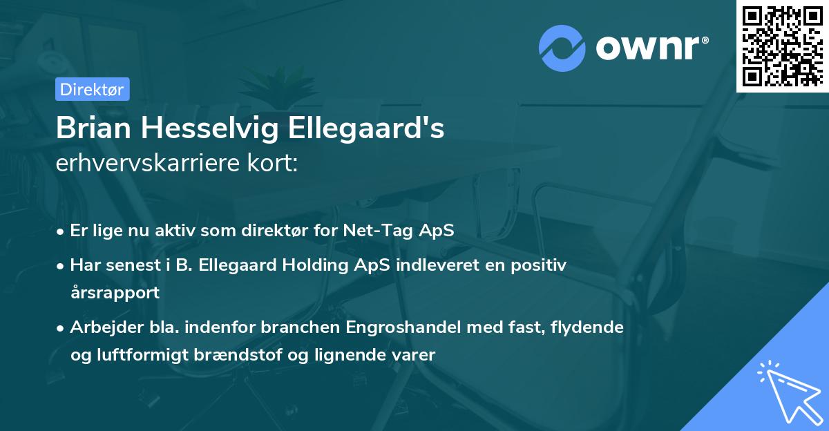 Brian Hesselvig Ellegaard's erhvervskarriere kort