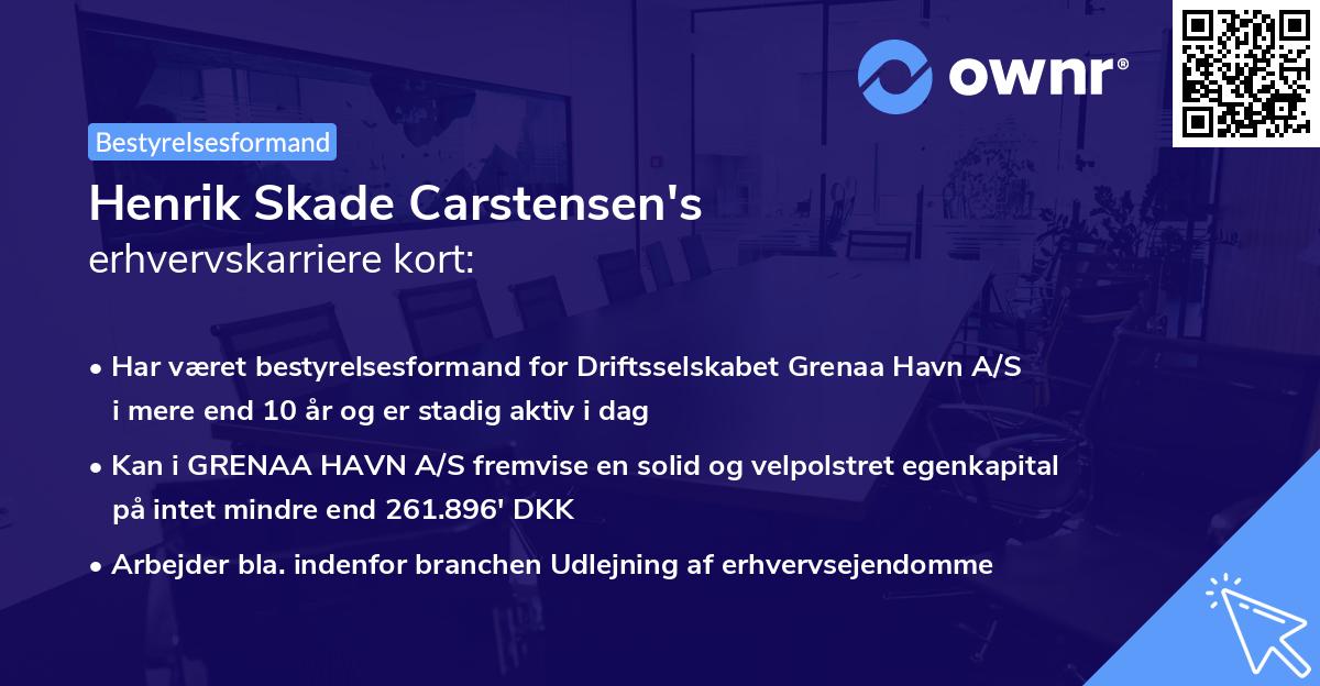 Henrik Skade Carstensen's erhvervskarriere kort