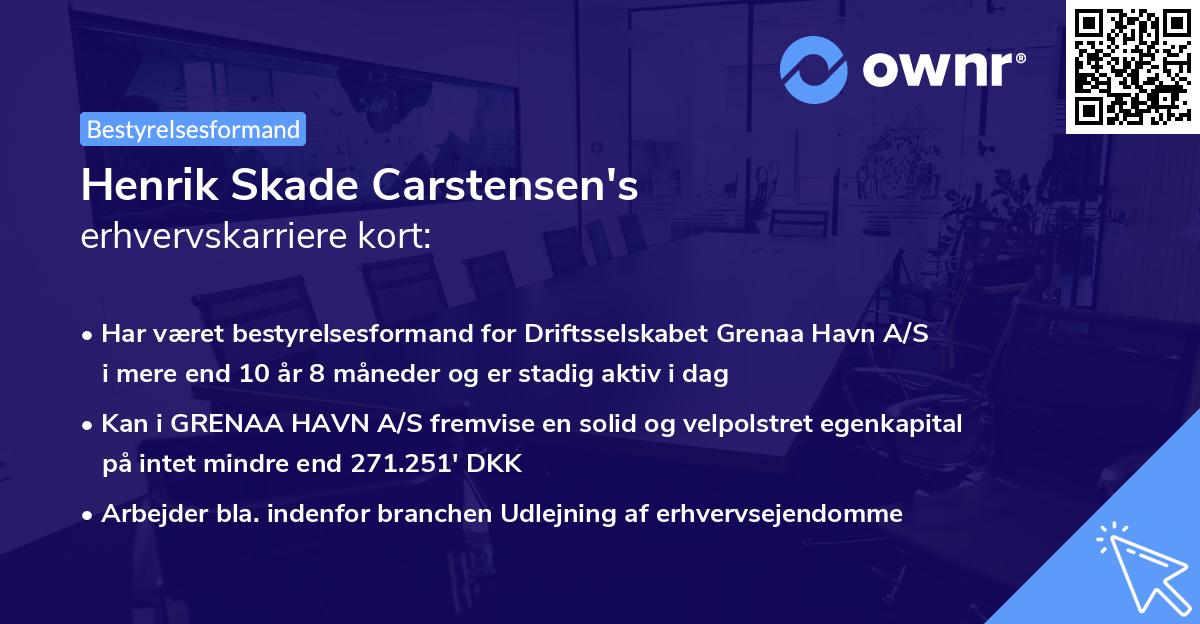 Henrik Skade Carstensen's erhvervskarriere kort