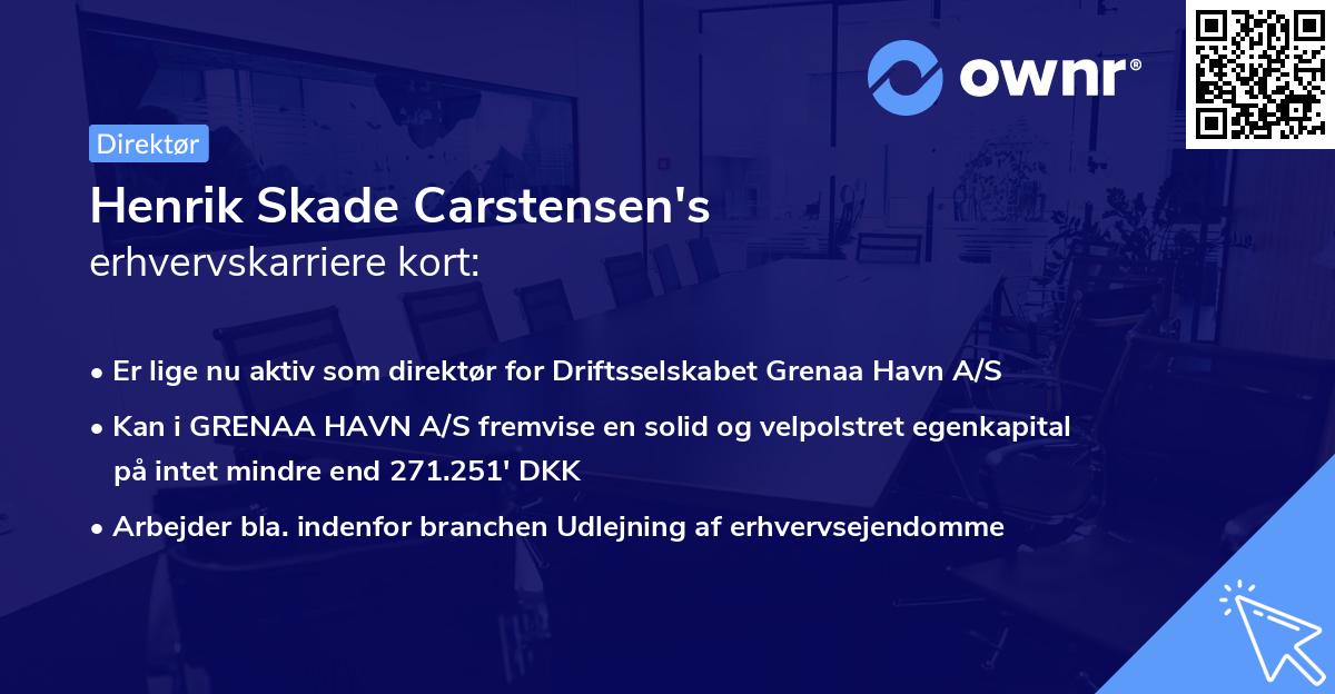 Henrik Skade Carstensen's erhvervskarriere kort