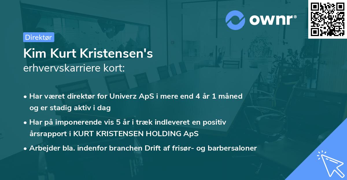 Kim Kurt Kristensen's erhvervskarriere kort