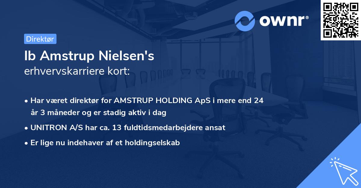 Ib Amstrup Nielsen's erhvervskarriere kort