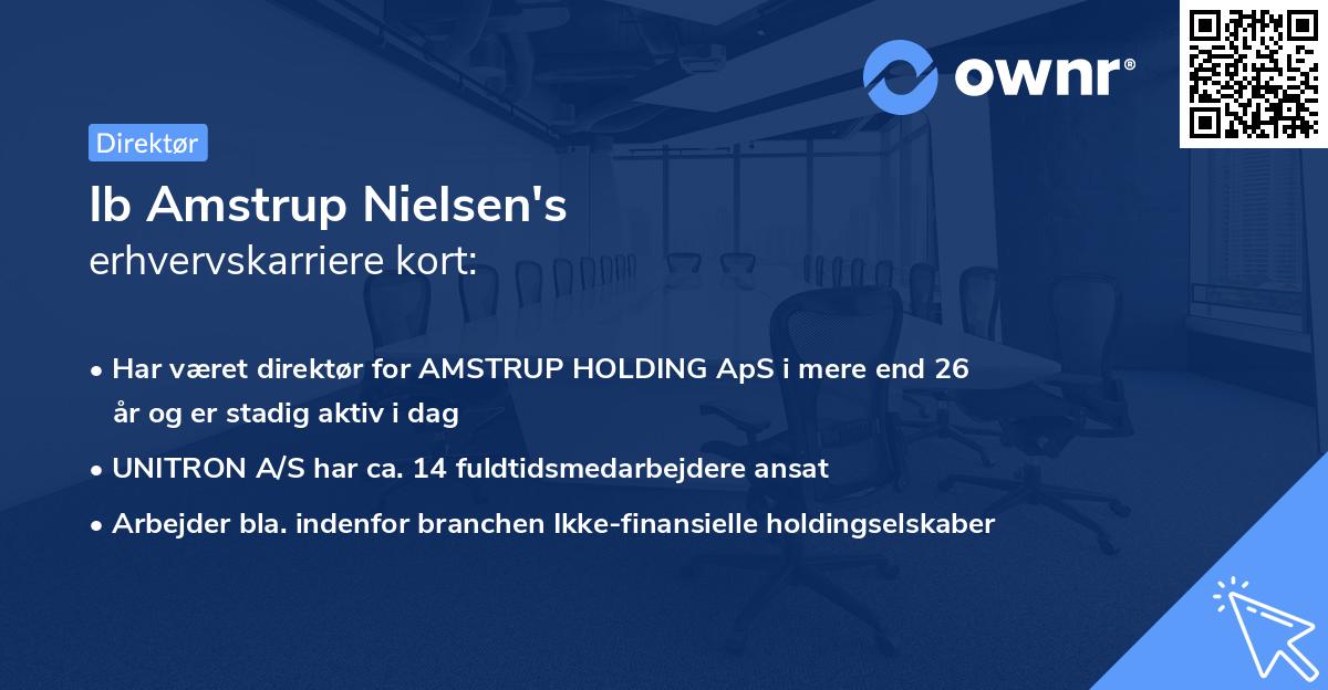 Ib Amstrup Nielsen's erhvervskarriere kort