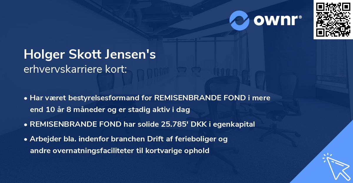 Holger Skott Jensen's erhvervskarriere kort