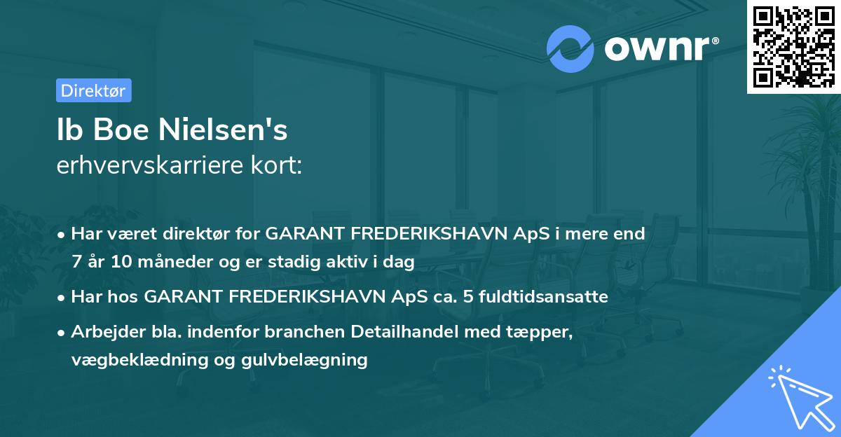 Ib Boe Nielsen's erhvervskarriere kort