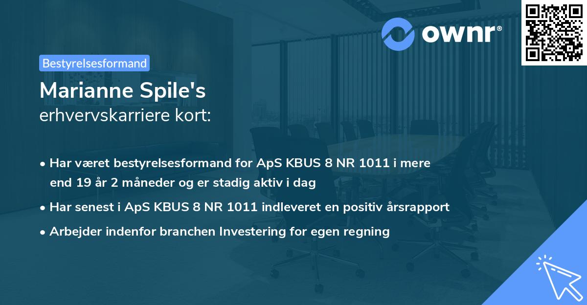 Marianne Spile's erhvervskarriere kort