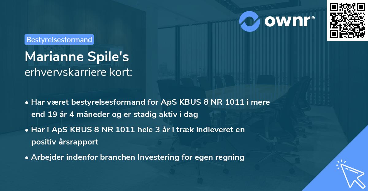 Marianne Spile's erhvervskarriere kort