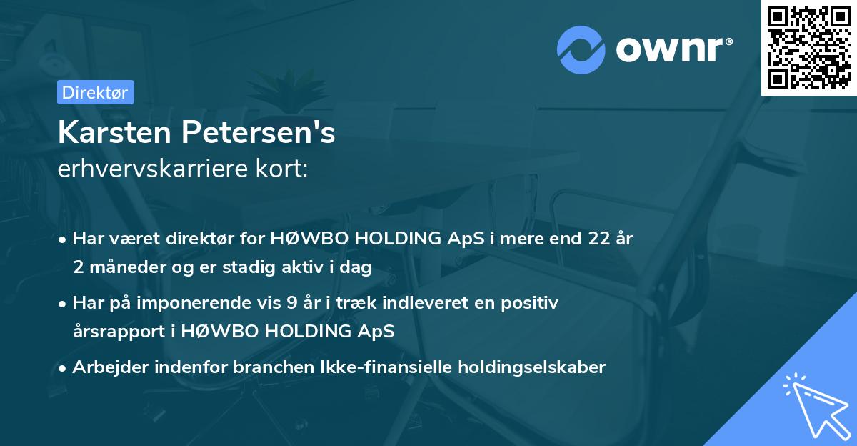 Karsten Petersen's erhvervskarriere kort