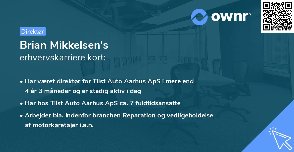 Brian Mikkelsen's erhvervskarriere kort
