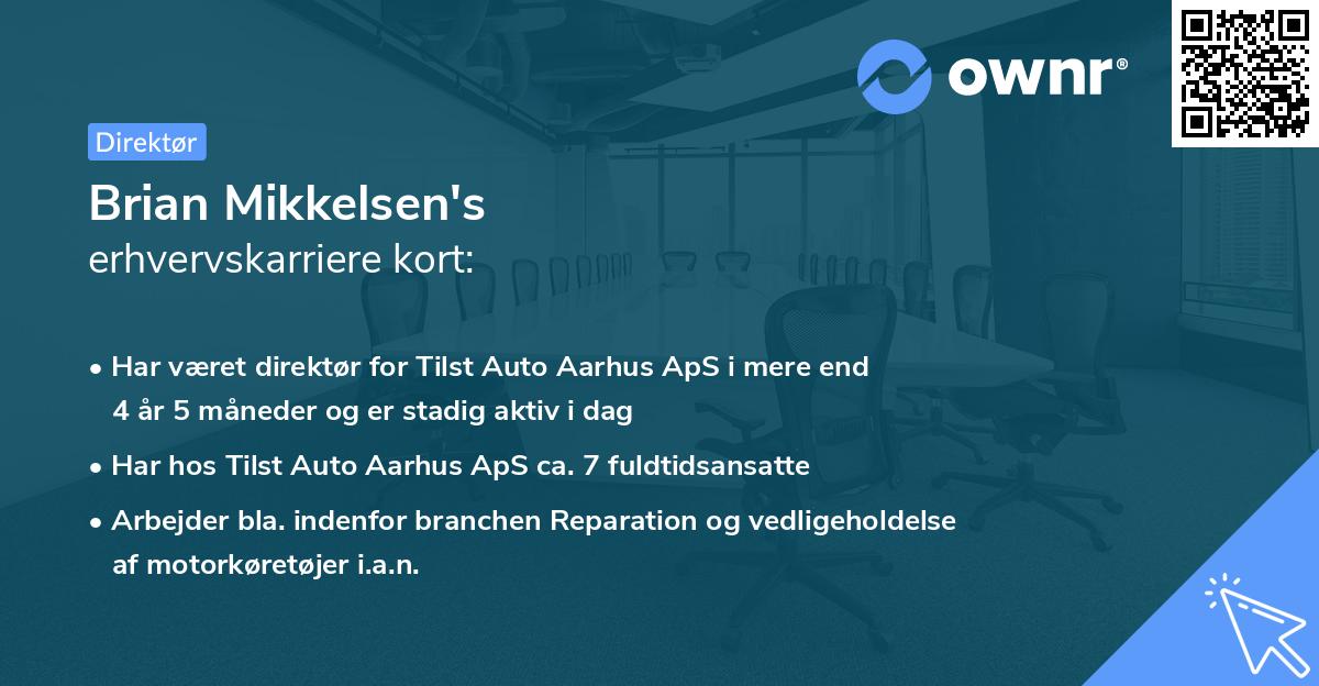 Brian Mikkelsen's erhvervskarriere kort