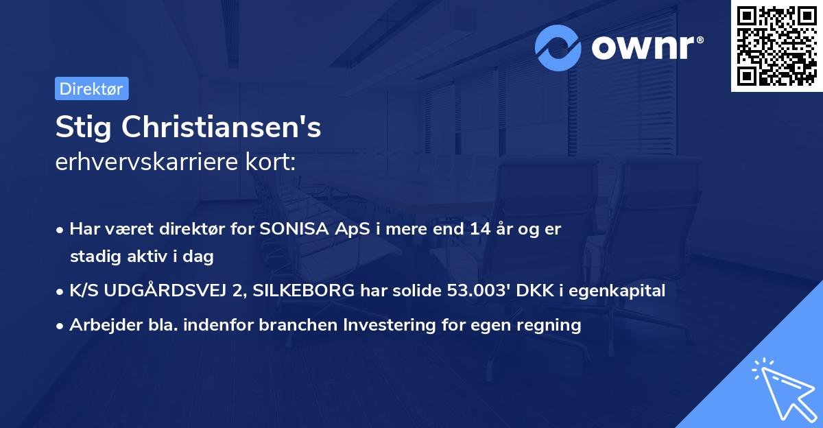 Stig Christiansen's erhvervskarriere kort
