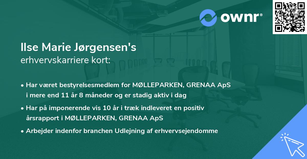 Ilse Marie Jørgensen's erhvervskarriere kort