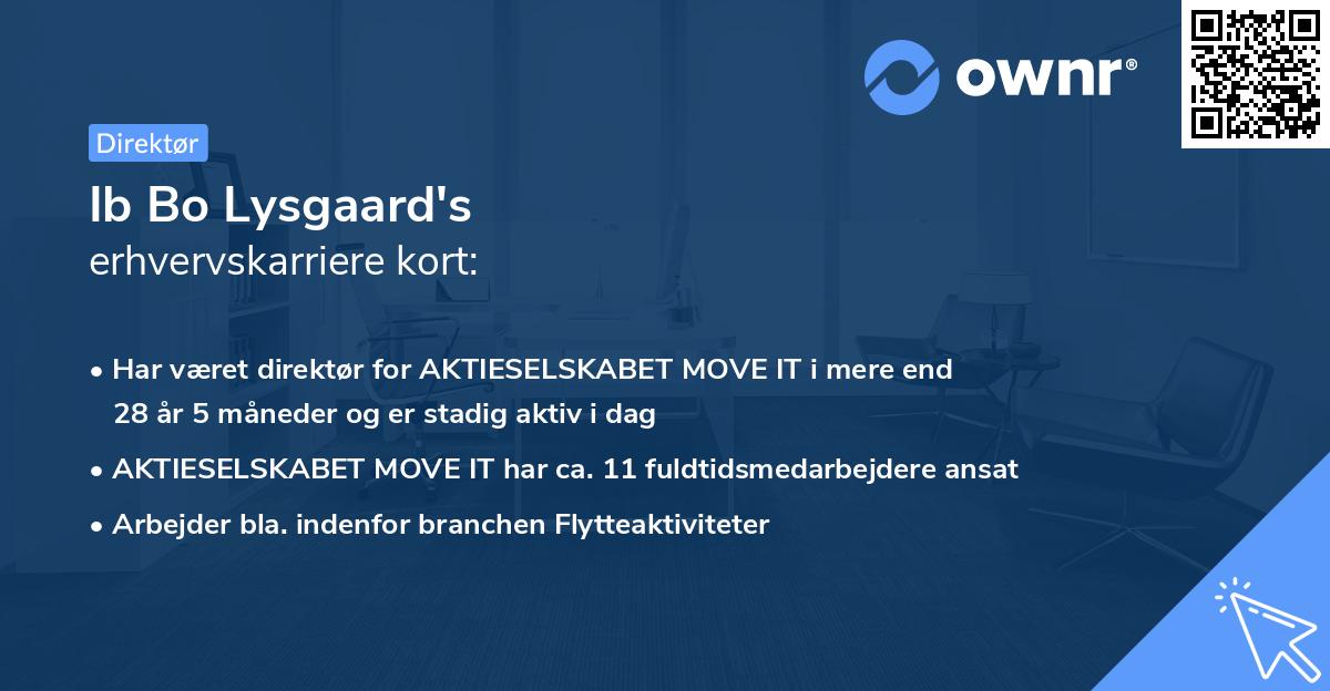 Ib Bo Lysgaard's erhvervskarriere kort