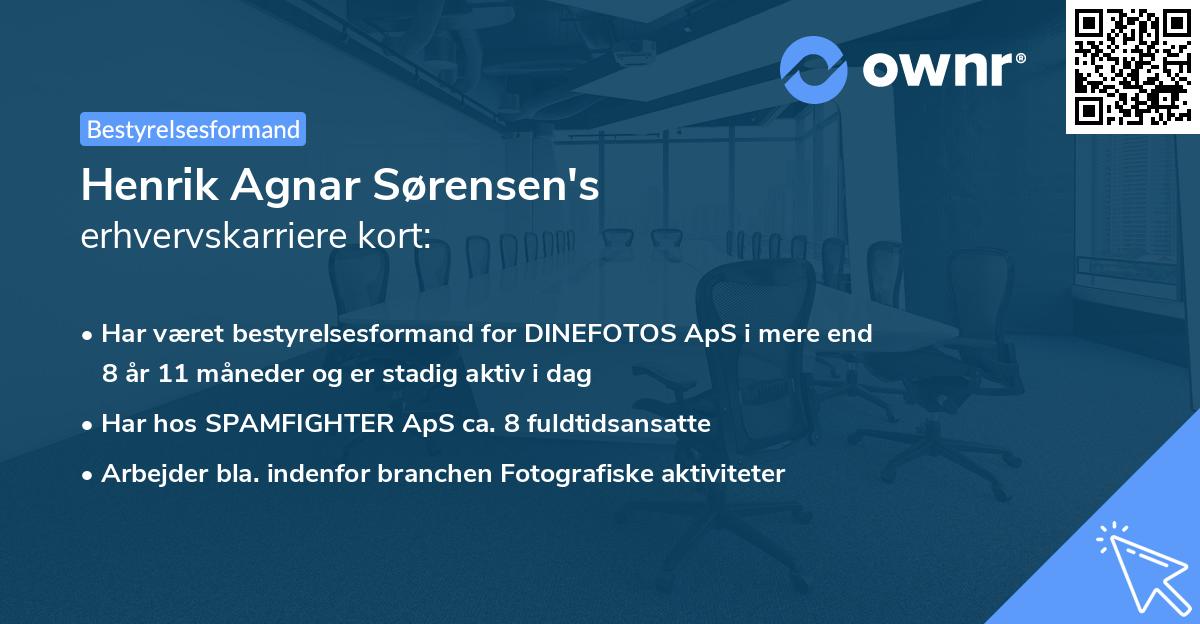Henrik Agnar Sørensen's erhvervskarriere kort