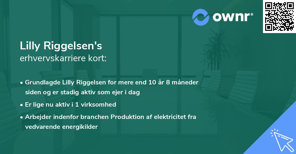 Lilly Riggelsen's erhvervskarriere kort