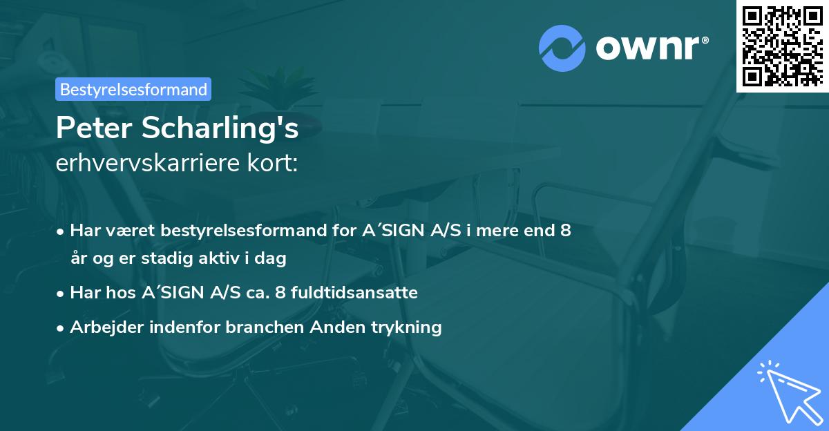 Peter Scharling's erhvervskarriere kort