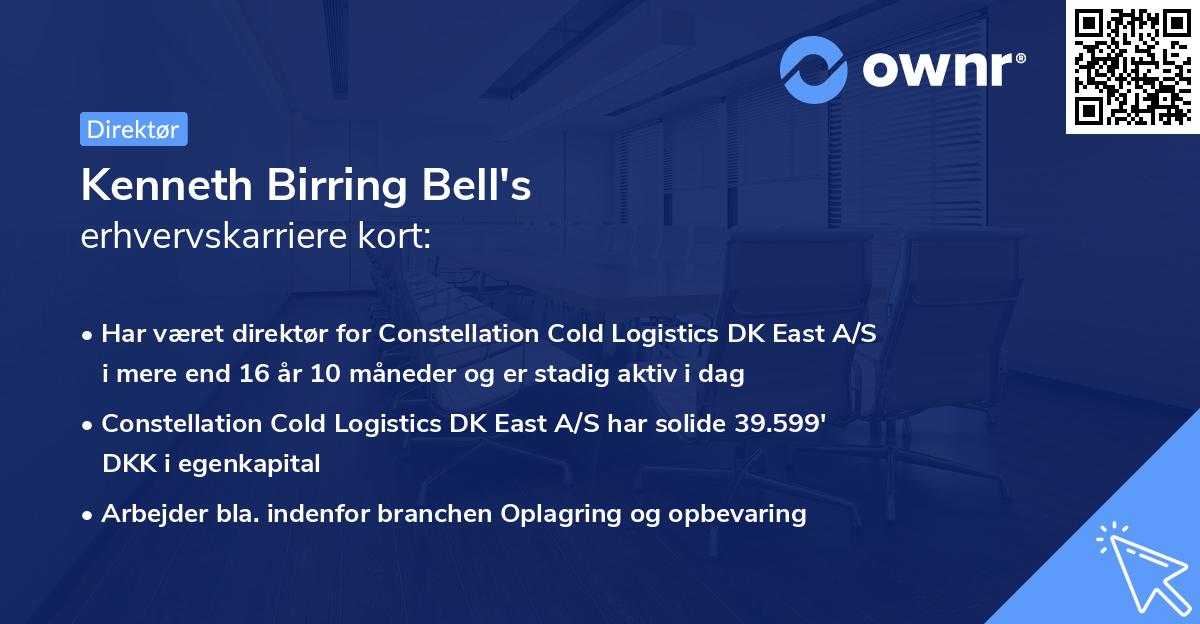 Kenneth Birring Bell's erhvervskarriere kort