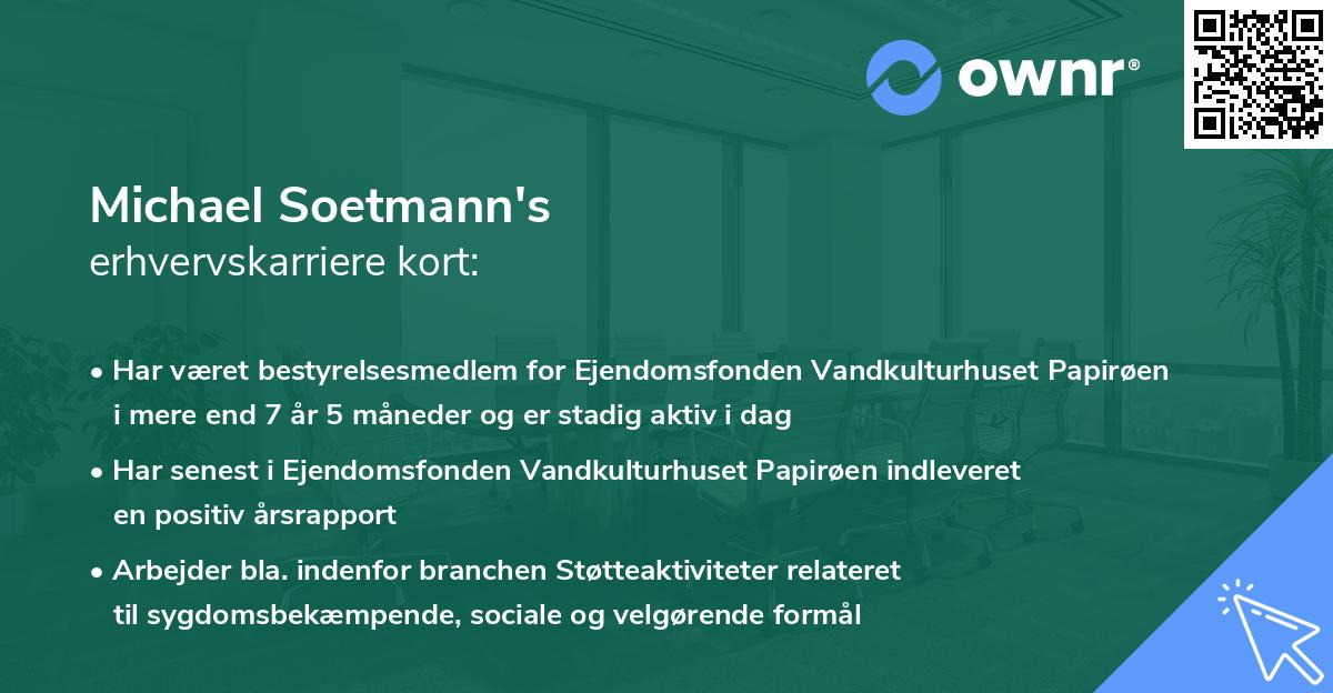 Michael Soetmann's erhvervskarriere kort