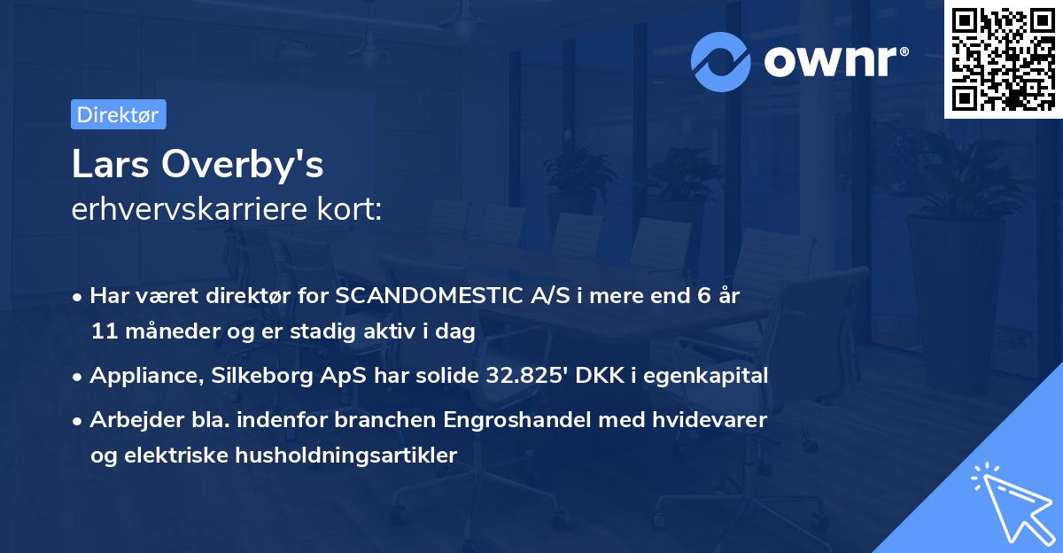 Lars Overby's erhvervskarriere kort
