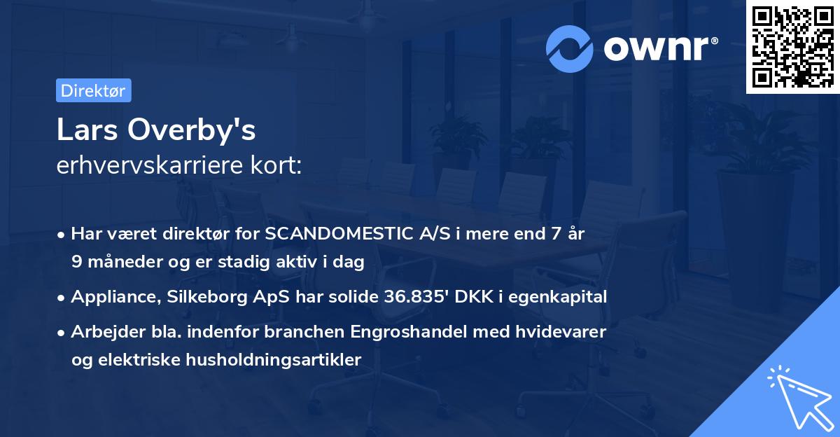Lars Overby's erhvervskarriere kort