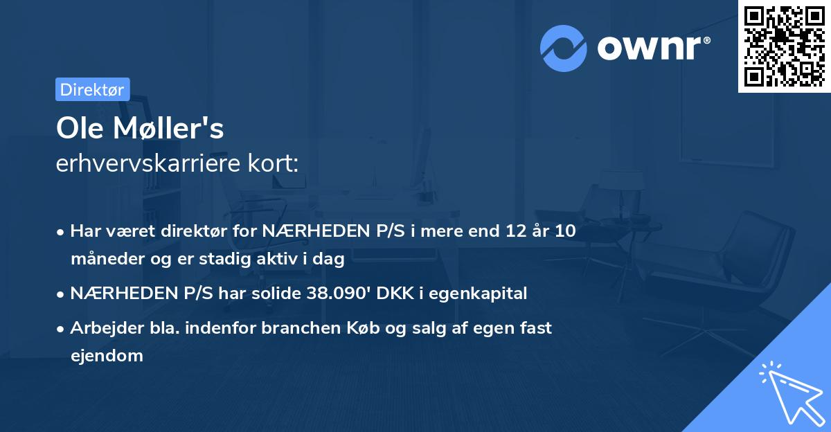 Ole Møller's erhvervskarriere kort