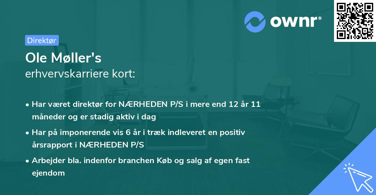 Ole Møller's erhvervskarriere kort