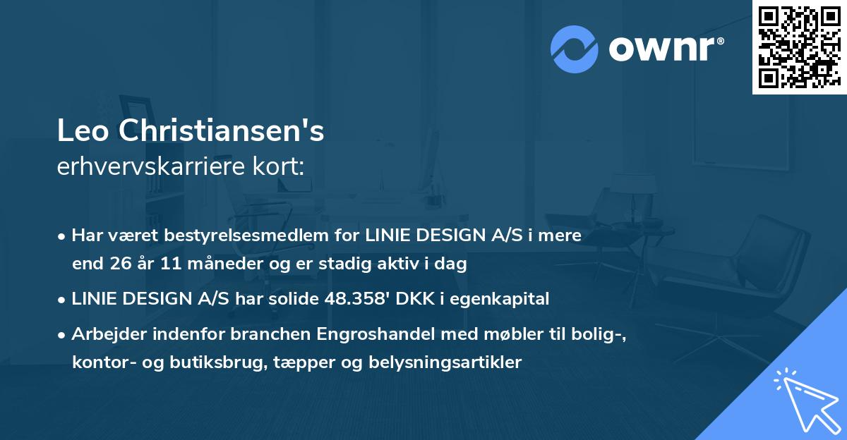 Leo Christiansen's erhvervskarriere kort