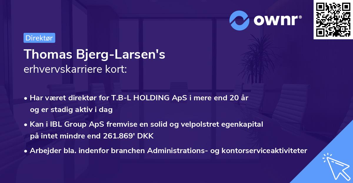 Thomas Bjerg-Larsen's erhvervskarriere kort