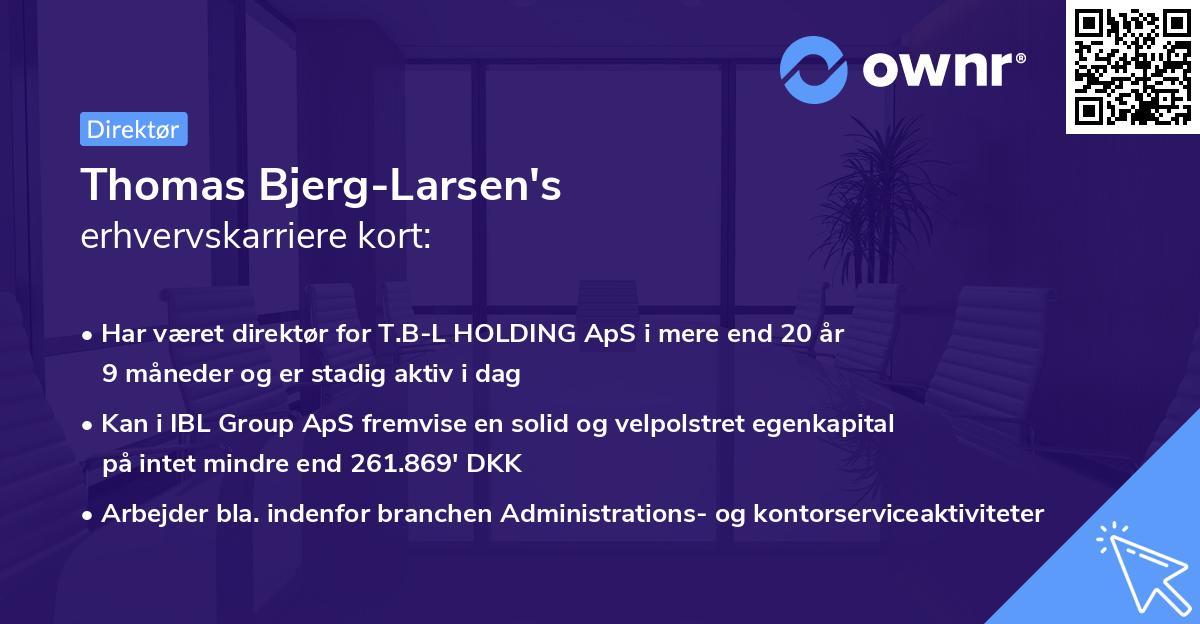 Thomas Bjerg-Larsen's erhvervskarriere kort