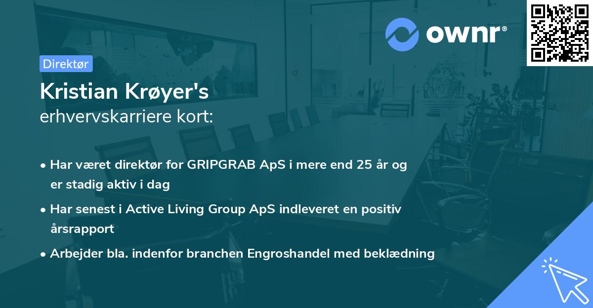 Kristian Krøyer's erhvervskarriere kort