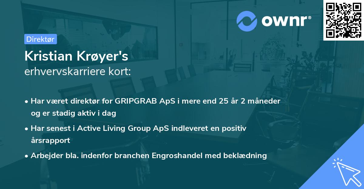 Kristian Krøyer's erhvervskarriere kort