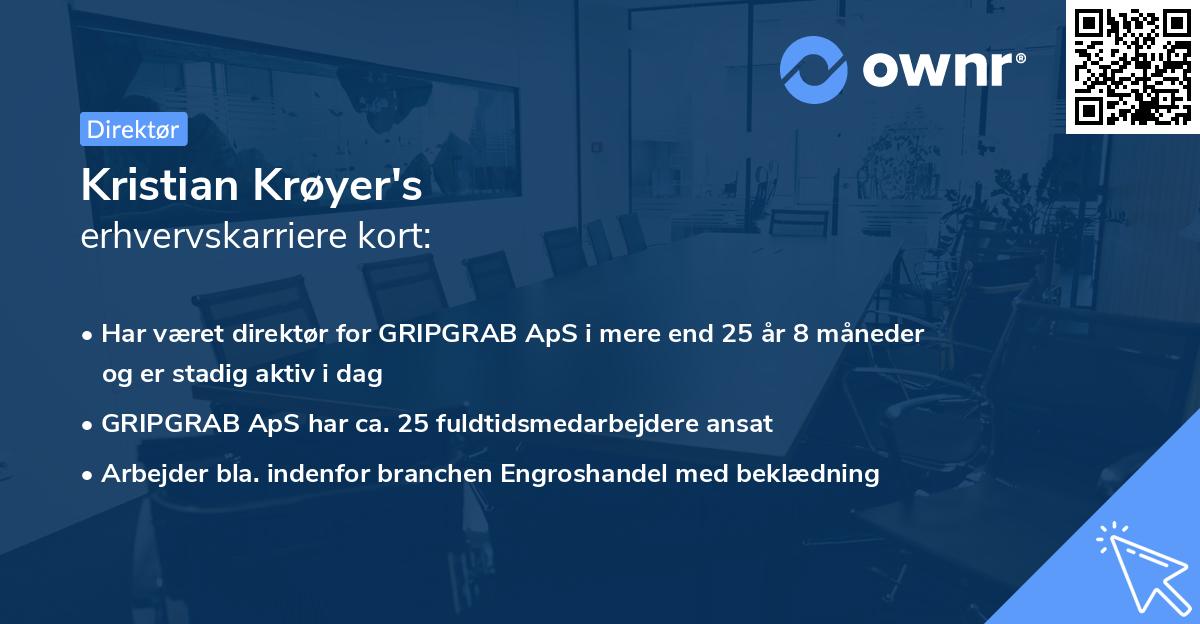 Kristian Krøyer's erhvervskarriere kort