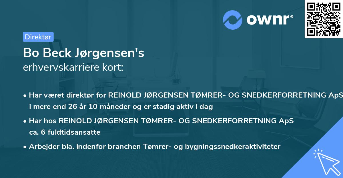 Bo Beck Jørgensen's erhvervskarriere kort
