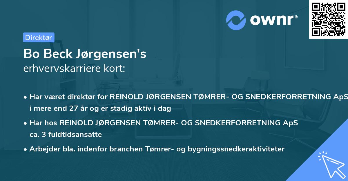 Bo Beck Jørgensen's erhvervskarriere kort