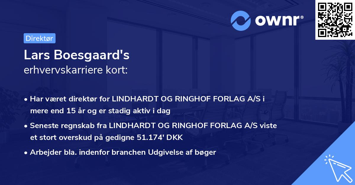 Lars Boesgaard's erhvervskarriere kort