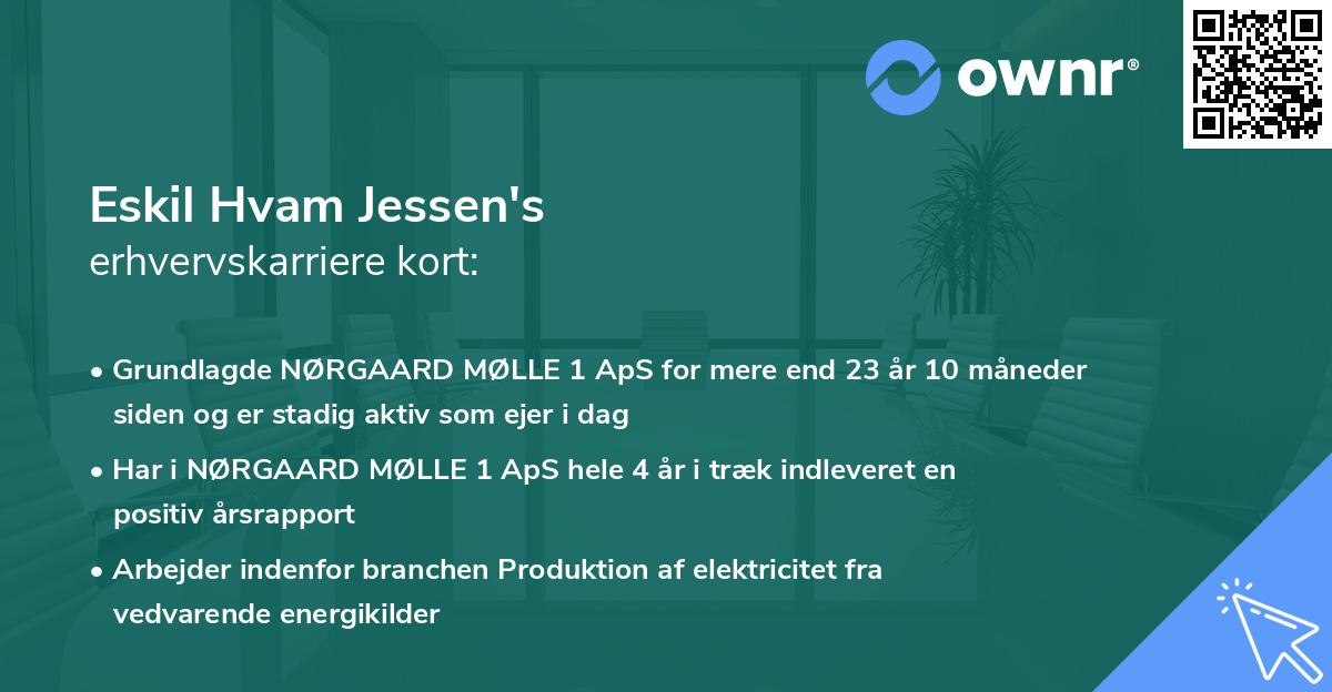 Eskil Hvam Jessen's erhvervskarriere kort