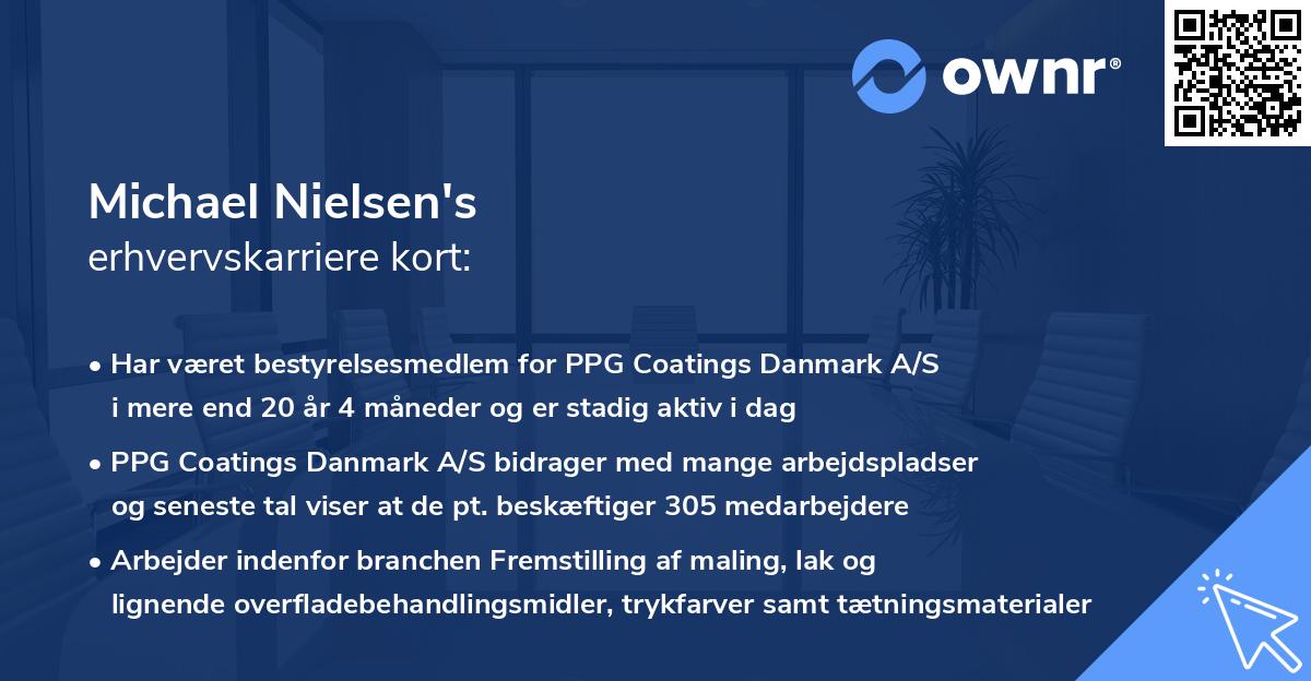 Michael Nielsen's erhvervskarriere kort
