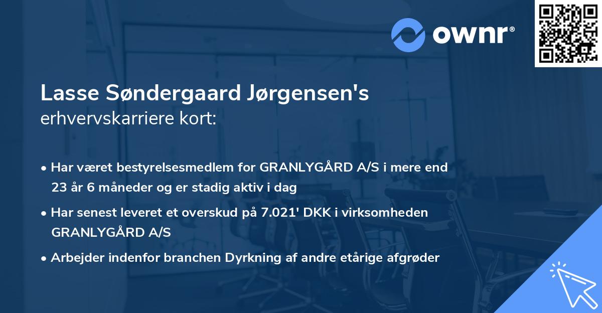 Lasse Søndergaard Jørgensen's erhvervskarriere kort