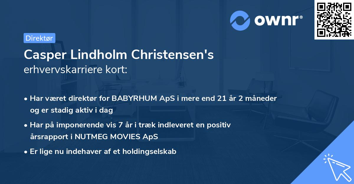 Casper Lindholm Christensen's erhvervskarriere kort