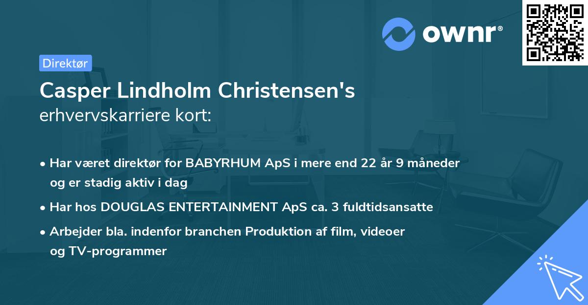 Casper Lindholm Christensen's erhvervskarriere kort