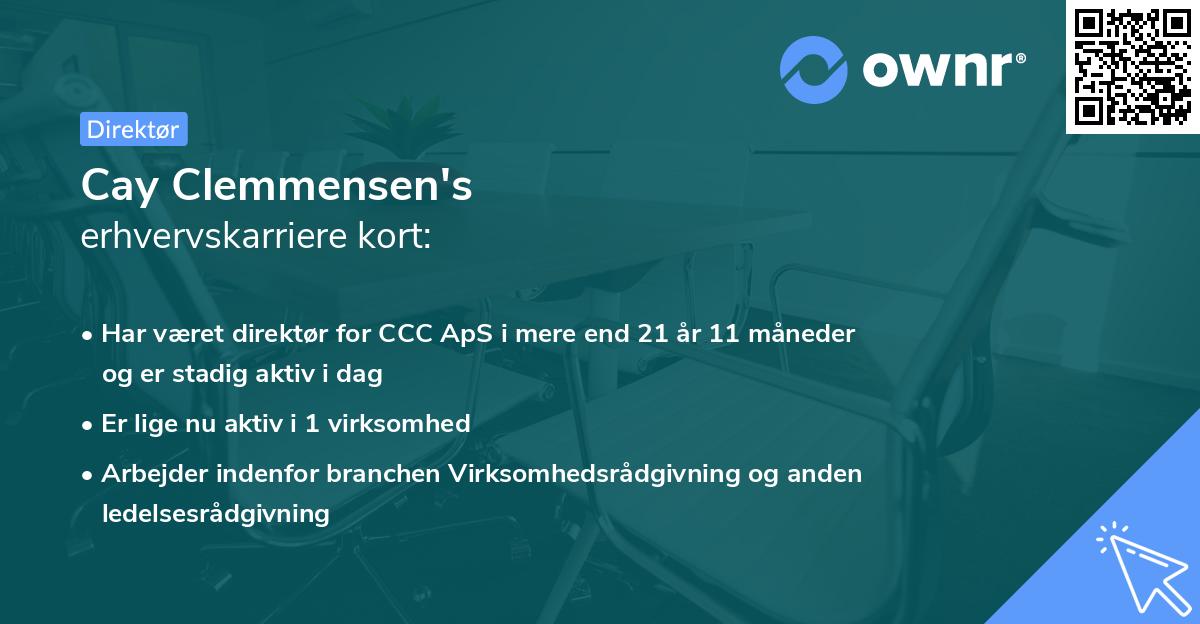 Cay Clemmensen's erhvervskarriere kort