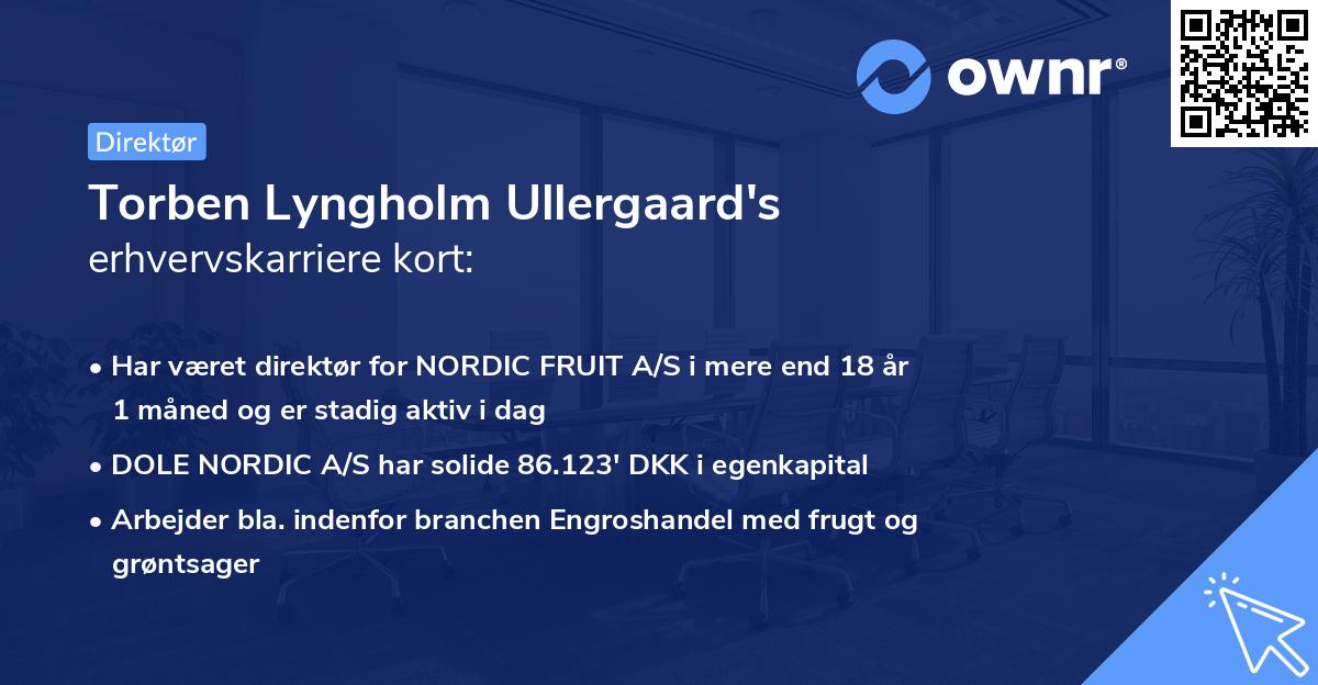 Torben Lyngholm Ullergaard's erhvervskarriere kort