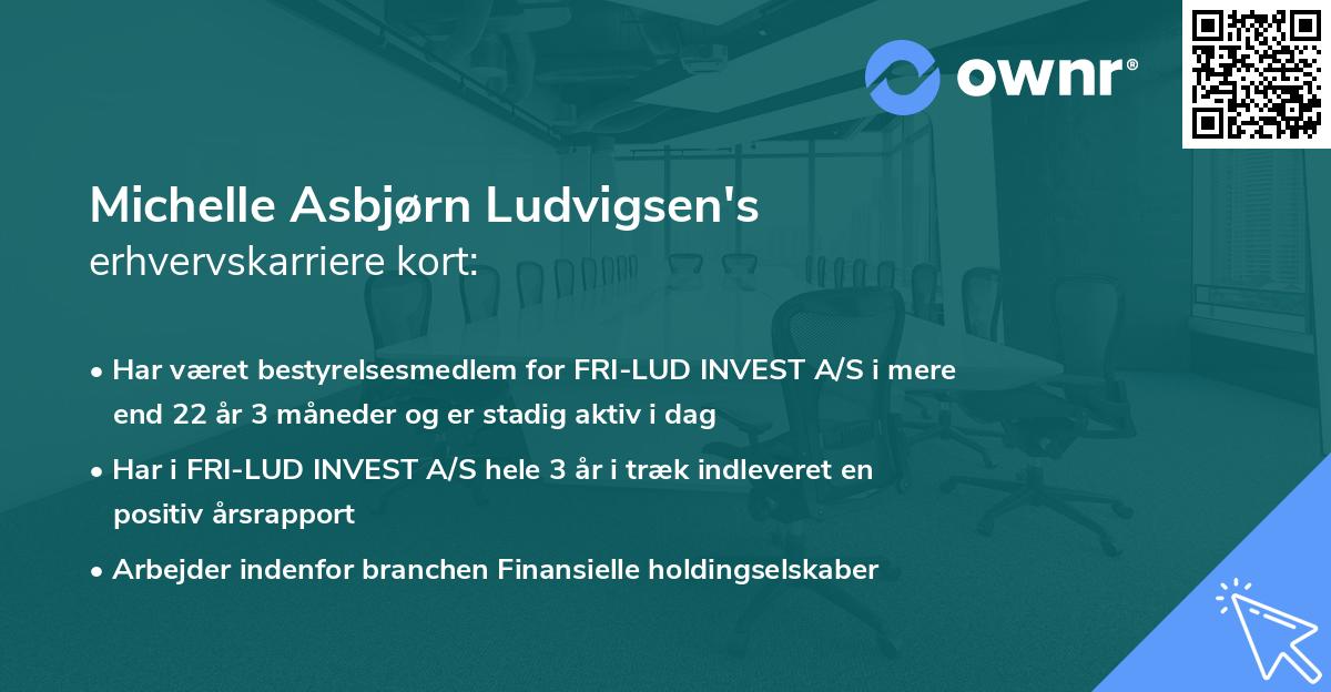 Michelle Asbjørn Ludvigsen's erhvervskarriere kort
