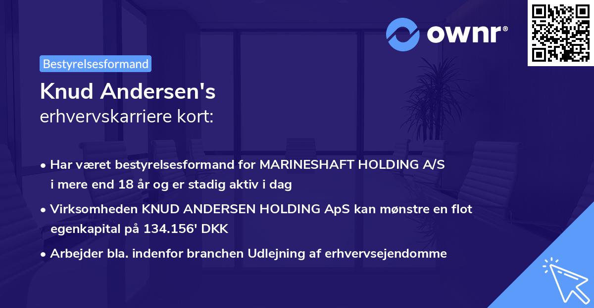 Knud Andersen's erhvervskarriere kort
