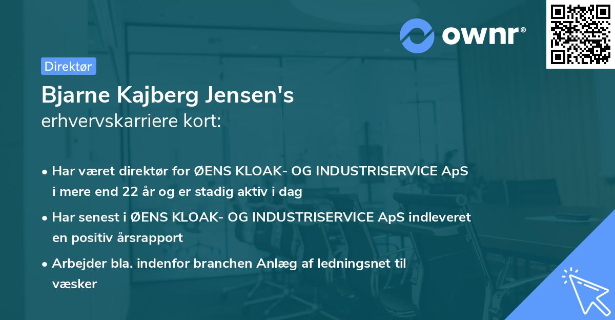 Bjarne Kajberg Jensen's erhvervskarriere kort