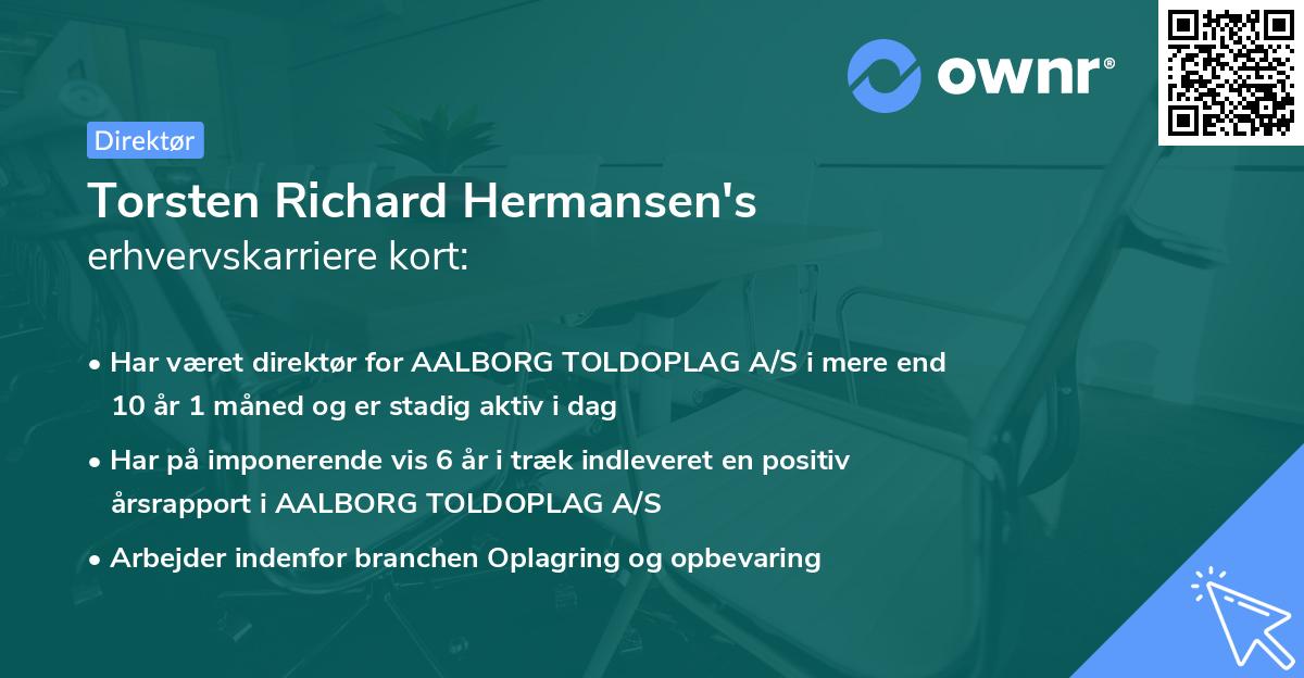 Torsten Richard Hermansen's erhvervskarriere kort